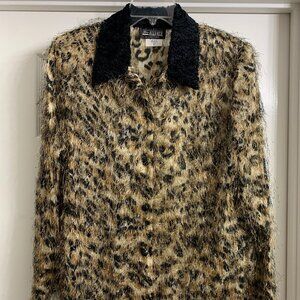Miss Alliage Collection Women's Leopard Print Jacket, Size L, NWT